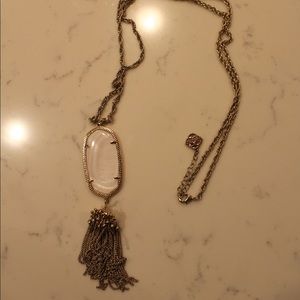 Kendra Scott White and Gold Rayne Necklace